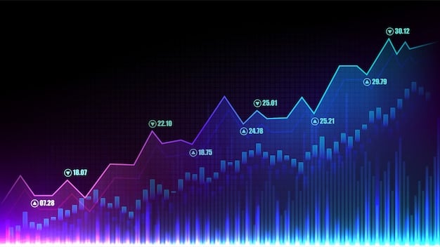 Stock market or forex trading graph in graphic concept