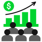 Trading challenge setup with team and performance chart