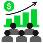 Trading challenge setup with team and performance chart