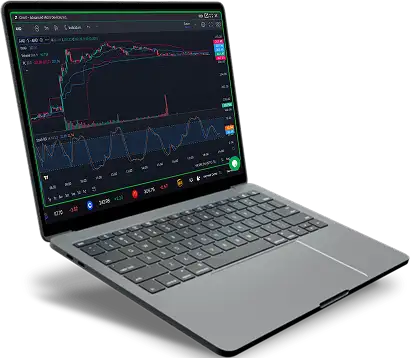 A sleek laptop setup illustrating the professional trading environment